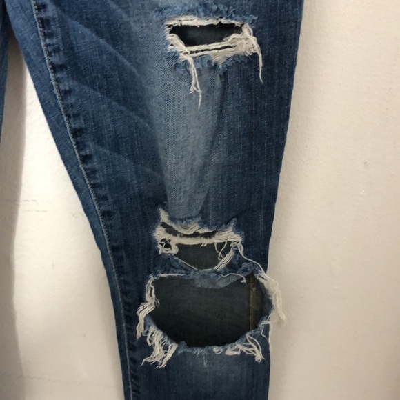 JOE’S Mid Rise Waist Destroyed Ripped & Frayed Keagan Skinny Ankle Jeans Sz 28 - Picture 5 of 12